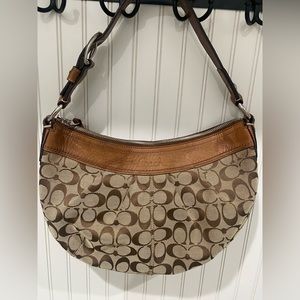 Coach Soho Khaki Pleated Shoulder Bag Hobo